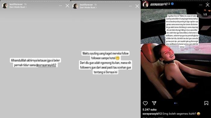 Postingan akun Instagram @lestiforever yang membeberkan isu perselingkuhan Rizky Billar dan Soraya. (Instagram lestiforever)