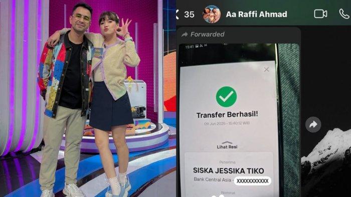 DITRANSFER - Potret Chika Jessica tunjukkan bukti transfer Raffi Ahmad dicapture Selasa (10/6/2025). Chika menangis saat Raffi mendadak bahas kematian.