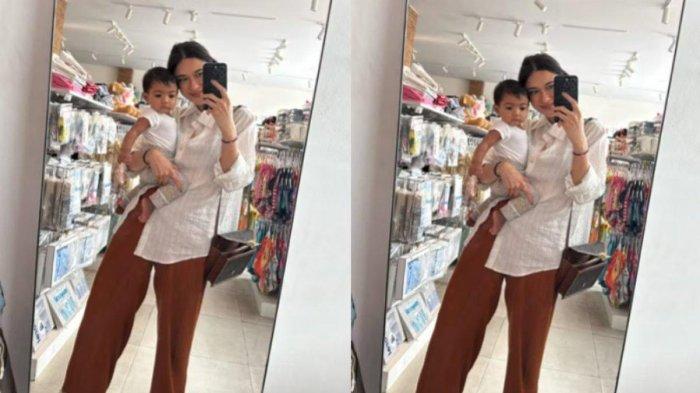 Potret Nana Mirdad bersama bayi yang ditemukannya dulu.
