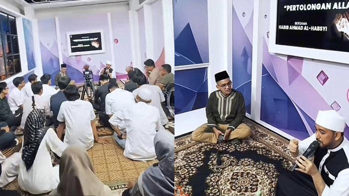 KAJIAN RUTIN - Presenter Ruben Onsu adakan kajian rutin di kantor MOP Channel, dicapture Jumat (18/4/2025). Ayah Betrand Peto hadirkan penceramah Habib Al-Habsyi.