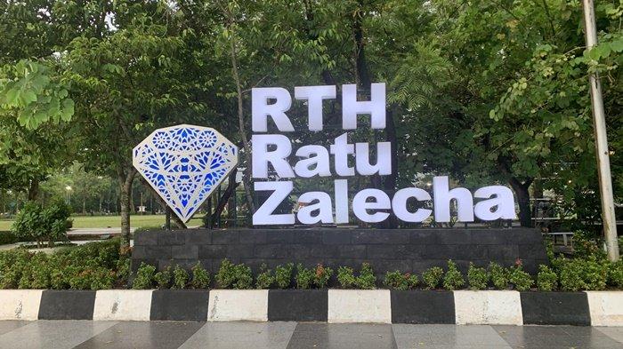 TEMPAT BERSANTAI - RTH Ratu Zalecha bisa menjadi salah satu rekomendasi tempat bersantai sembari menunggu waktu berbuka, Sabtu (8/8/2025).