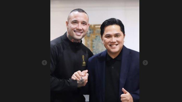 Raffi Ahmad pajang foto Radja Nainggolan dan Erick Thohir di Instagram