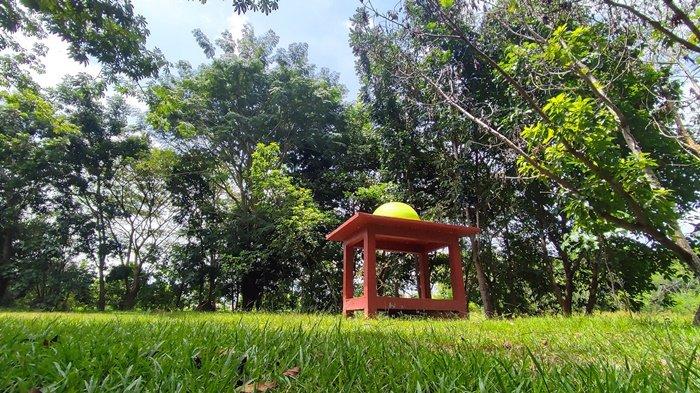 Salah satu gazebo di kawasan Hutan Kota Rantau, Kabupaten Tapin.  