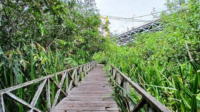 Suasana di Taman Wisata Alam (TWA) Pulau Bakut di Barito Kuala (Batola), Kalimantan Selatan.