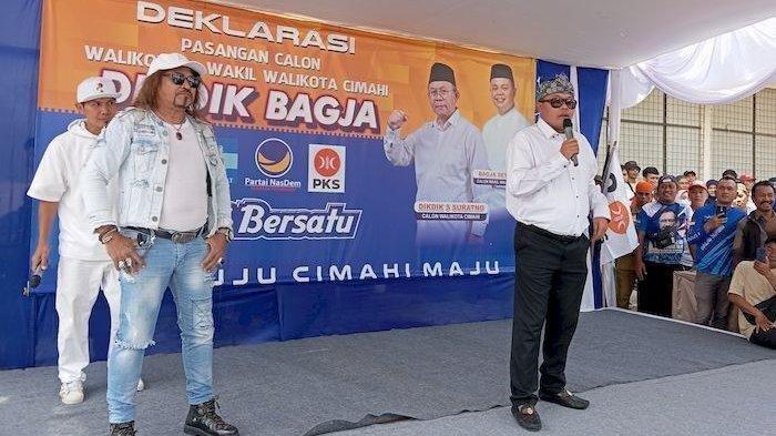 Sule ikut deklarasi pencalonan Dikdik-Bagja di Pilkada Cimahi 2024.