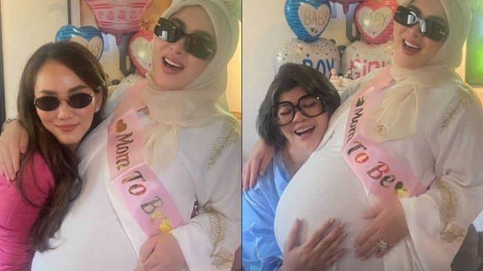 Syahrini menggelar baby shower bersama keluarga dan sahabat.