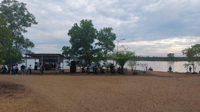 Wisata Galuh Cempaka Banjarbaru, mulai ramai dikunjungi masyarakat.