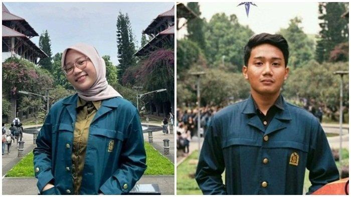 Zara dan mendiang Eril anak Ridwan Kamil mengenakan almamater ITB.