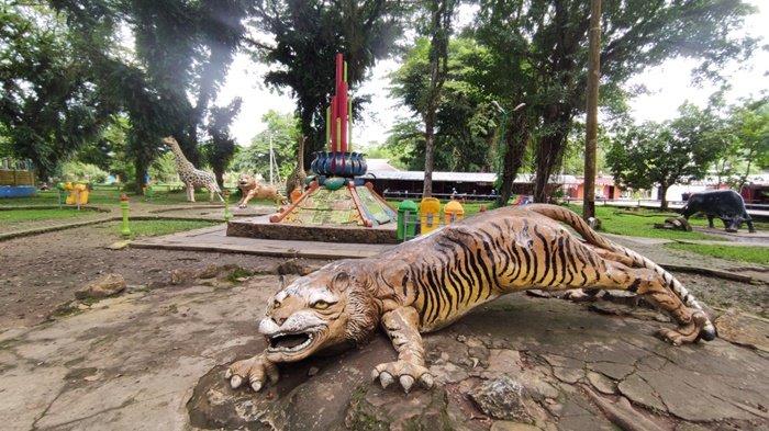 Bagian tengah dari Taman 10K Murung Pudak yang ditandai dengan sebuah tugu khas, Senin (6/1/2025)