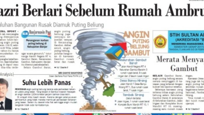 Kenali Tanda-tanda Akan Terjadinya Puting Beliung - Banjarmasinpost.co.id