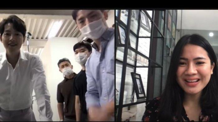 Felicya Angelista video call dengan Song Joong Ki kala promo Scarlett.