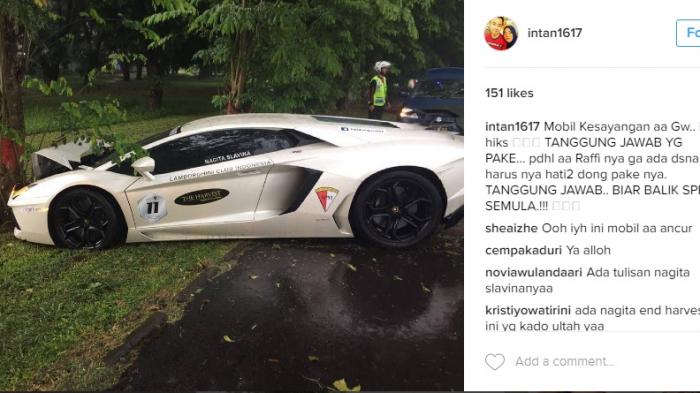 Lamborghini Rp 12 Miliar Milik Raffi Ahmad Nabrak Pohon, Begini ...