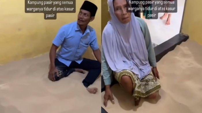 Kebiasaan unik dimiliki warga Desa Legung Timur, Sumenep, yang gemar tidur di atas tumpukan pasir