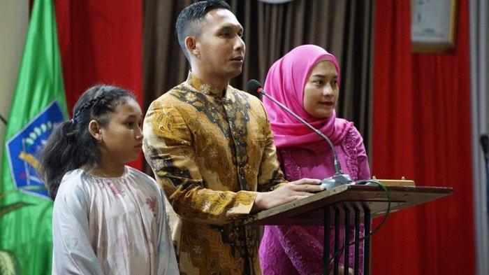 Letkol Bayu Oktaviato Sudibyo bersama anak dan istri pamit dari HSS untuk pindah tugas sebagai Dansecaba Rindam VI/Mulawarman.