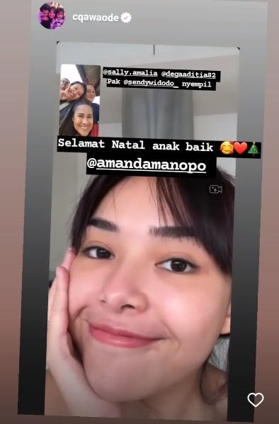 Amanda Manopo video call kru Sinetron Ikatan Cinta.