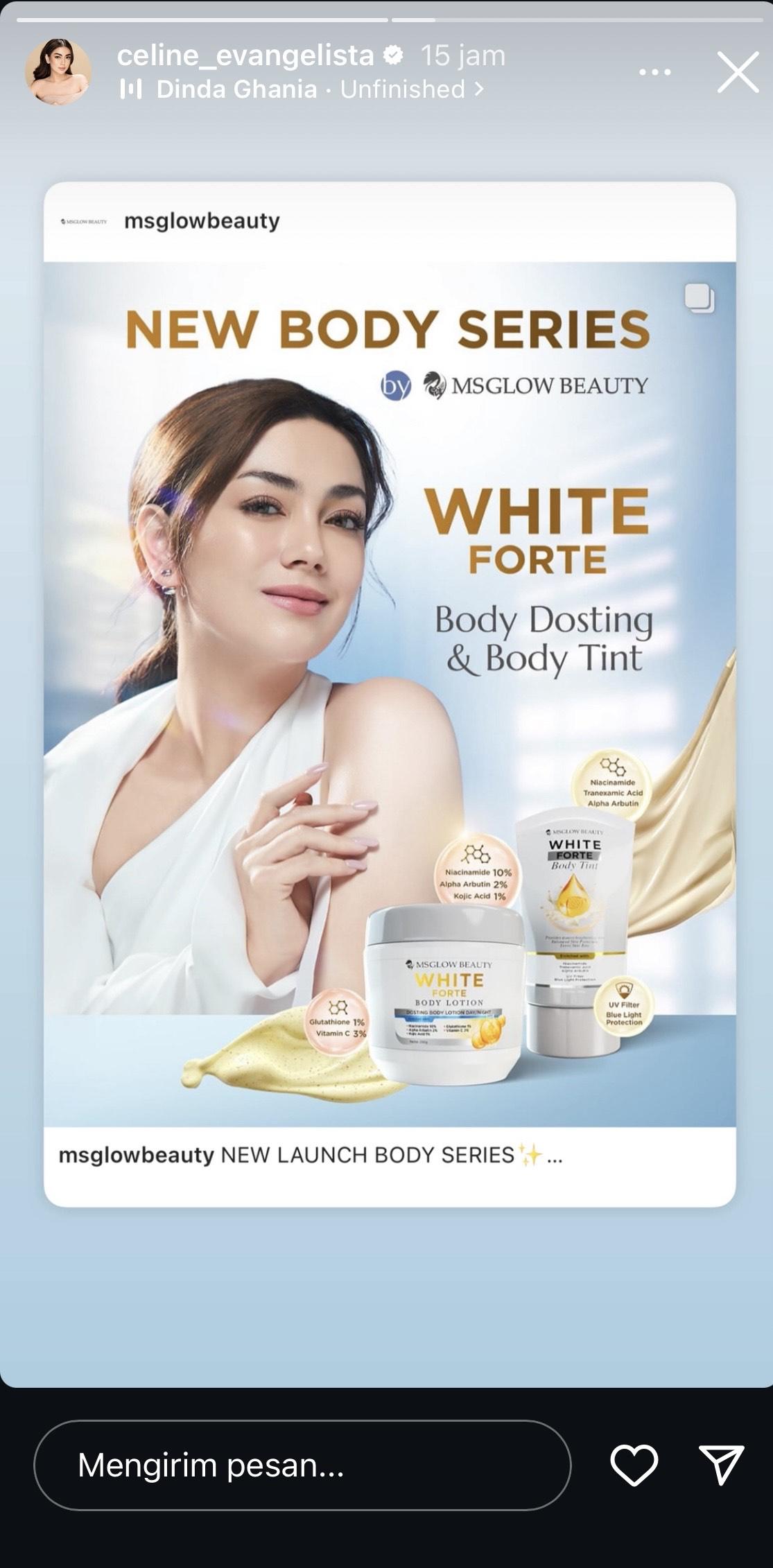 Celine Evangelista jadi brand ambassador produk baru MS Glow.