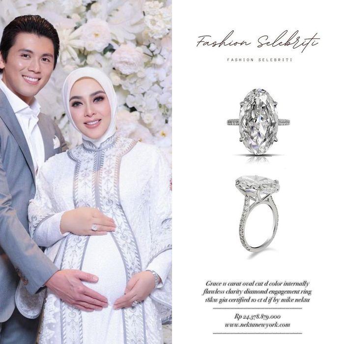 Detail harga dan tampilan cincin berlian Syahrini.