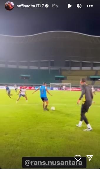 Postingan Raffi Ahmad terkait persiapan RANS Nusantara FC.