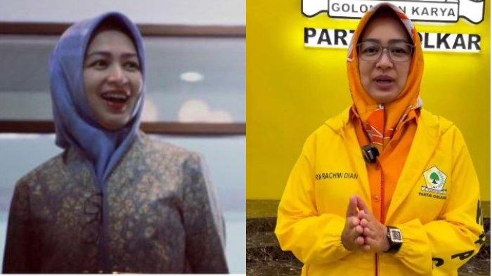 Kolase foto Airin Rachmi Diany, politisi yang jadi Bacagub Banten 2024 dari Partai Golkar.