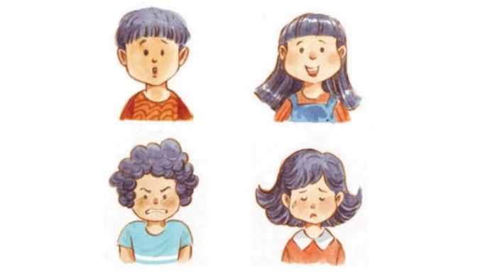 Amati ekspresi anak-anak pada gambar berikut