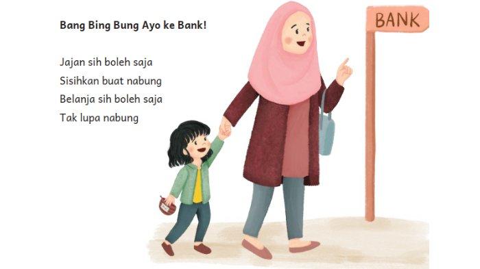 Bacalah lirik lagu berikut dalam hati. Bang Bing Bung Ayo ke Bank!