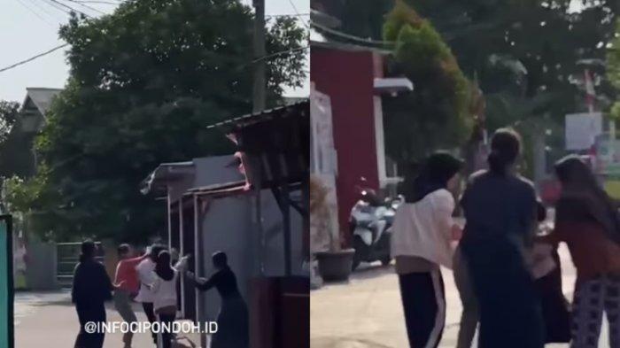 Empat orang siswi di Cipondoh, Tangerang membully seorang remaja putri yang sama-sama pelajar.