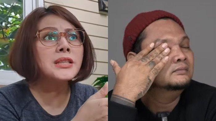 Kolase foto Febby Carol dan Virgoun.