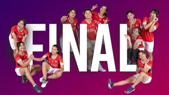 Kontingen bulu tangkis putri Indonesia lolos ke final Piala Uber 2024.
