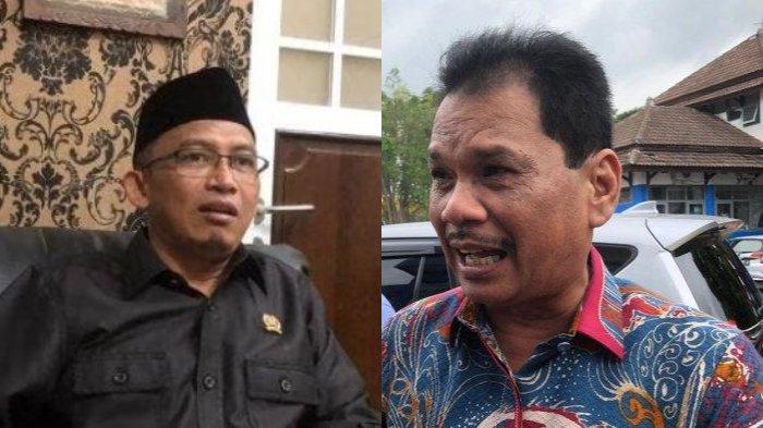 Wakil Ketua DPRD Kota Serang Hasan Basri (kiri) menilai, Sekretaris Daerah (Sekda) Kota Serang, Nanang Saefudin (kanan) layak dan cocok menjadi pejabat (Pj) Walikota Serang.