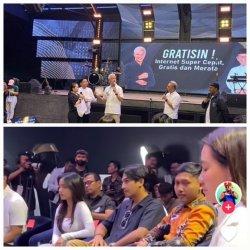 Calon Presiden Nomor Urut 03, Ganjar Pranowo, menggelar acara gratisin, program internet super cepat, gratis dan merata di Semarang pada Senin (1/1/2024). Acara itu dihadiri sejumlah influencer nasional seperti Fuji, Thariq Halilintar, Fadly Faisal, Harris Vrza, Iqbal dan Aaliyah Massaid.