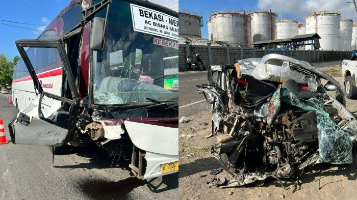 Kecelakaan lalu lintas terjadi di Jalan Raya Cilegon-Merak tepatnya di Linkungan Kali Baru Rt.02/02 Kelurahan Gerem, Kecamatan Pulomerak, Kota Cilegon, Kamis (14/12/2023).