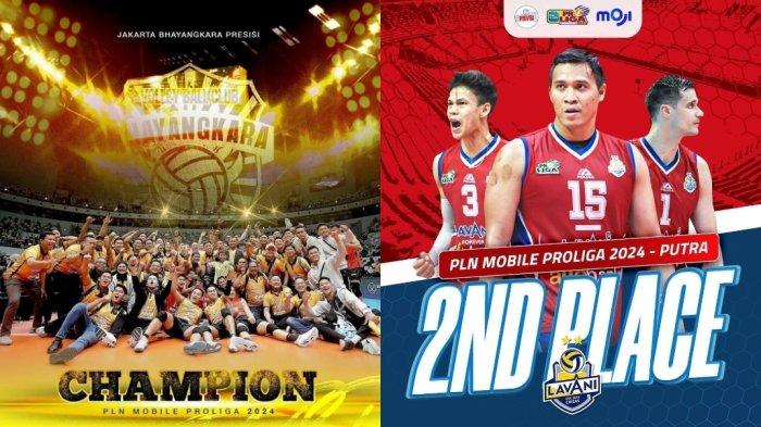 Jakarta Bhayangkara Presisi atau JBP berhasil mengalahkan Lavani di grand final Proliga 2024, Minggu (21/7/2024) malam.