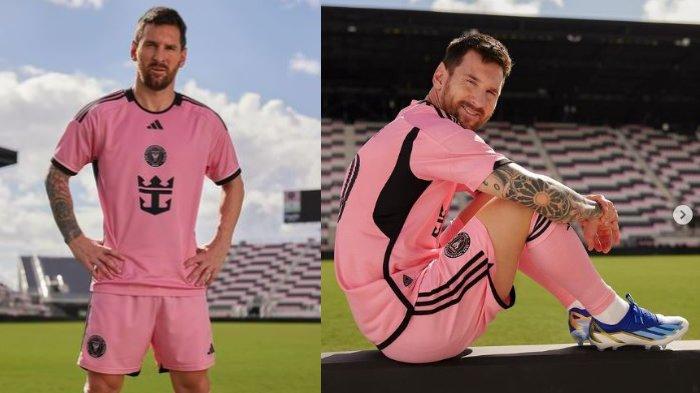 Kolase foto Lionel Messi.