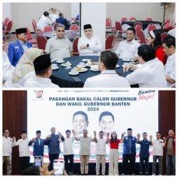 Ahmed Zaki Iskandar menghadiri acara deklarasi 10 Parpol mengusung Andra Soni-Dimyati Natakusumah sebagai calon gubernur dan wakil gubernur Banten 2024. 