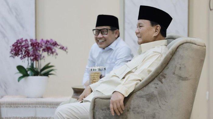 Ketua Umum Partai Gerindra Prabowo Subianto menemui Ketua Umum Partai Kebangkitan Bangsa (PKB) Muhaimin Iskandar alias Cak Imin, Minggu (9/7/2023).
