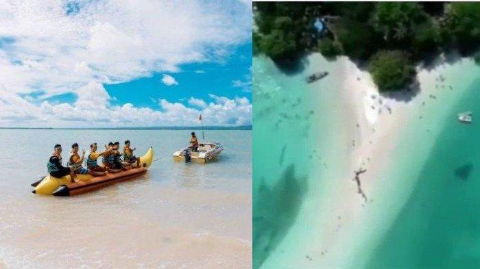 Kolase foto Pulau Liwungan di Kabupaten Pandeglang.