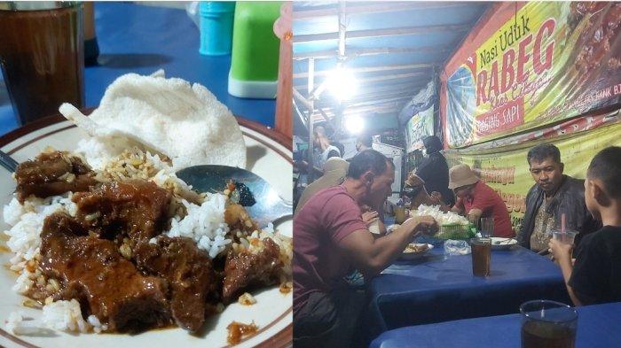 Rabeg daging sapi racikan khas ibu Hj Hamsah dengan bumbu yang sangat kental dan gurih, membuat siapa saja yang menyantapnya akan ketagihan.