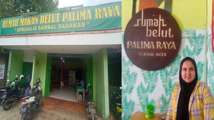 KIRI: Tampak luar Rumah Makan Belut Palima Raya. KANAN: Intan, Pemilik Rumah Makan Belut Palima Raya.