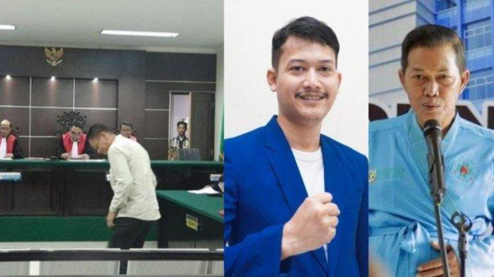 Nama anak mantan wali kota Serang Syafrudin (kanan), Sofa Bela Mulia (tengah) disebut dalam sidang kasus korupsi sewah lahan di kawasan Stadion Maulana Yusuf.