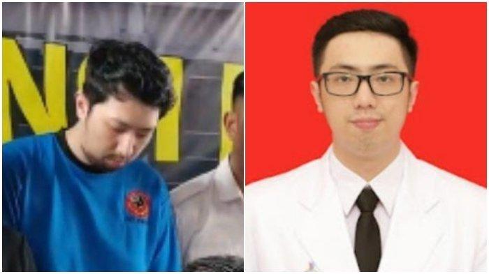 DOKTER TERSANGKA RUDAPAKSA - Tampang Priguna Anugerah Pratama, dokter residen tersangka kasus dugaan rudapaksa terhadap anak keluarga pasien Rumah Sakit Hasan Sadikin (RSHS) Bandung, saat ditampilkan Ditreskrimum Polda Jawa Barat pada Rabu (9/4/2025). Priguna terdaftar sebagai mahasiswa Universitas Padjadjaran yang sedang menjalankan Program Studi Spesialis (PPDS) Anestesi di RSHS Bandung. Tersangka diduga melakukan kekerasan seksual pada 18 Maret 2025.