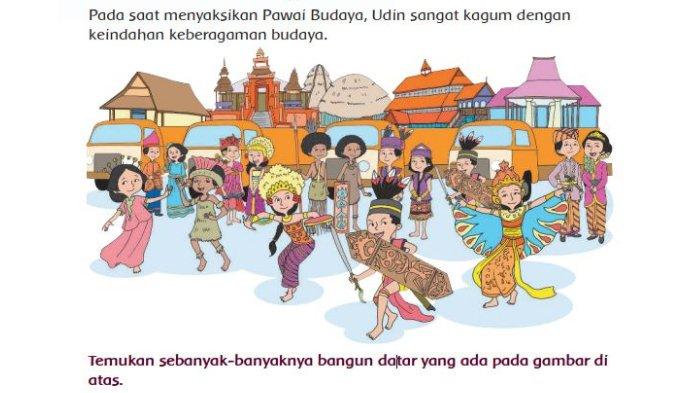 Temukan sebanyak-banyaknya bangun datar yang ada pada gambar di atas.