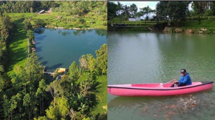 Keindahan wisata alam Situ Cikamunding, Desa Cikamunding, Kecamatan Cilograng, Kabupaten Lebak.