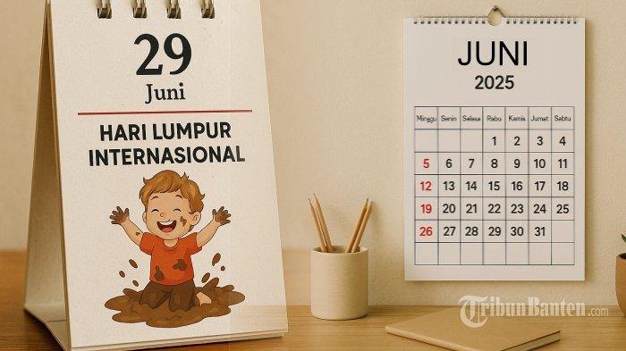 HARI LUMPUR INTERNASIONAL - Foto ilustrasi hasil olah kecerdasan buatan (AI), Sabtu (28/6/2025), memperlihatkan ilustrasi ucapan Hari Lumpur Internasional 29 Juni 2025.