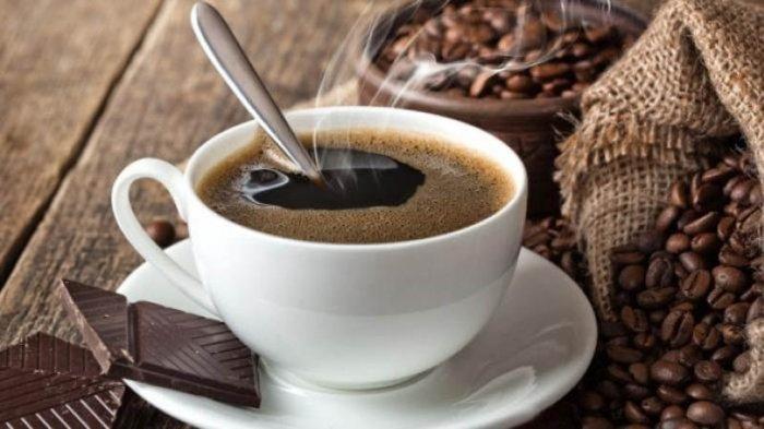 Ilustrasi minum kopi