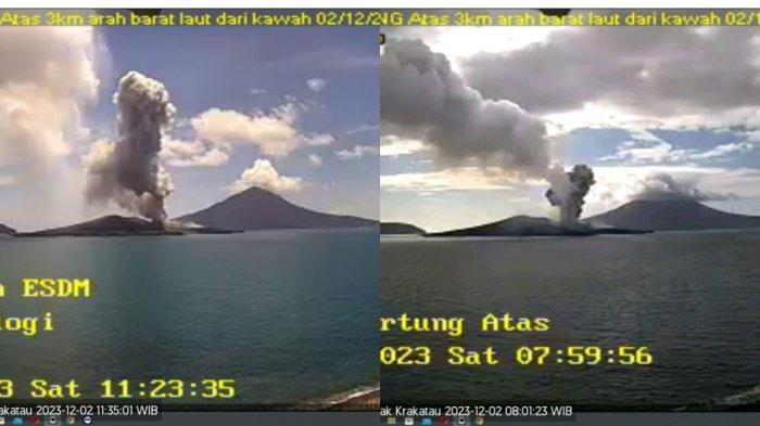 Update kondisi Gunung Anak Krakatau hari ini, Sabtu (2/12/2023).
