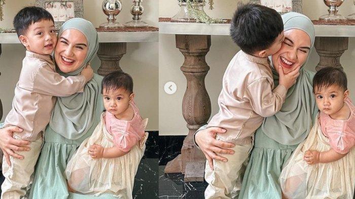 Potret Irish Bella rayakan Idul Fitri 2023 bersama dua buah hatinya tanpa kehadiran Ammar Zoni.