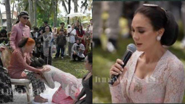 LUNA MAYA SUNGKEMAN - Luna Maya sungkeman. Ia bersimpuh di bawah sang ibu Desa Maya jelang pernikahannya dengan Maxime Bouttier.