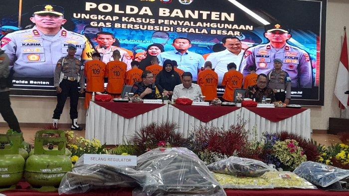 Polda Banten menangkap delapan pelaku penyuntikan gas elpiji di wilayah Tangerang.