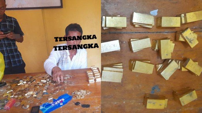 HPD (55) (baju putih) warga Munjul, Kabupaten Pandeglang melakukan penipuan hingga korbannya mengalami kerugian Rp 63 juta.