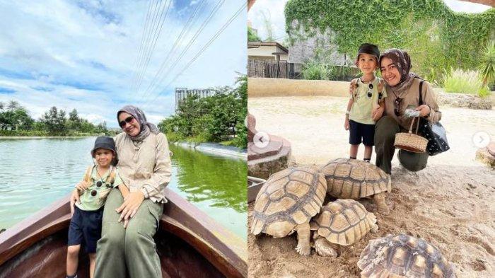 Wisatawan berfoto di Aviary Park.